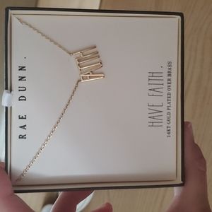 Rae dunn faith necklace brand new